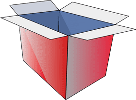 Colorful Open Box with a Blue Interior PNG