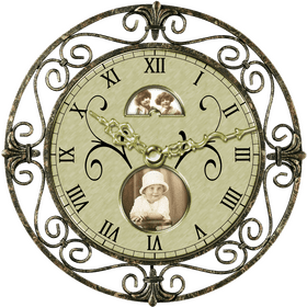 Timeless Memories The Vintage Family Clock PNG