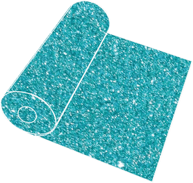 Sparkling Aqua Glitter Roll for Crafting Delight PNG