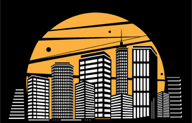 Cosmic Urban Build Horizon PNG