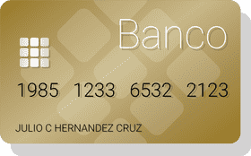 Golden Banco Credit Card Example PNG