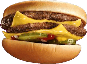 Ultimate Double Cheeseburger Delight PNG