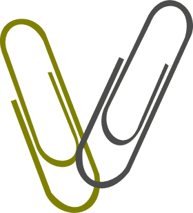 Elegant Duo of Paperclips in Harmony PNG