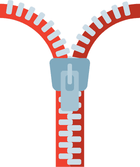 Stylish Red Jacket Zipper Design PNG