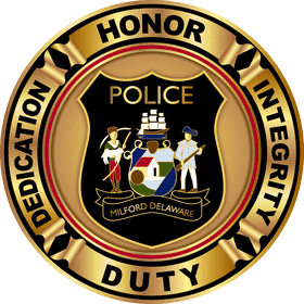 Milford Delaware Police Honor and Integrity Shield PNG