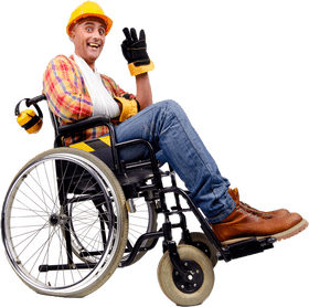 Factory Worker Embracing Life Beyond Limitations PNG