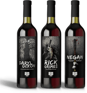 Walking Dead Themed Wine Bottle Collection PNG