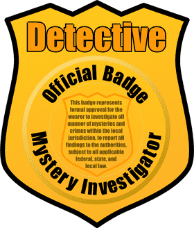 Mystery Investigator Name Badge for Detectives PNG