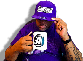 Angry Man's Tattooed Expression PNG