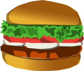 Vibrant Veggie Delight Burger PNG