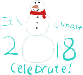 Snowman Welcoming 2018 Celebration PNG