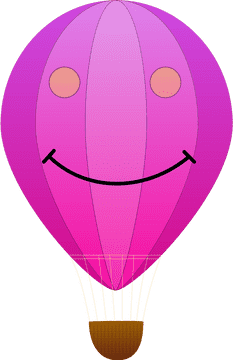 Joyful Journey in a Hot Air Balloon PNG