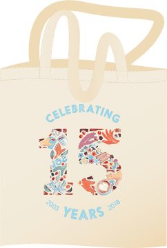 Celebration Bag of 15 Colorful Years PNG