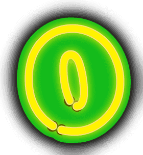 Vibrant Neon Sign of Luminous Curves PNG