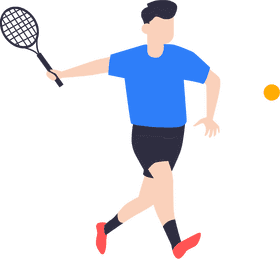 Dynamic Tennis Swing in Action PNG