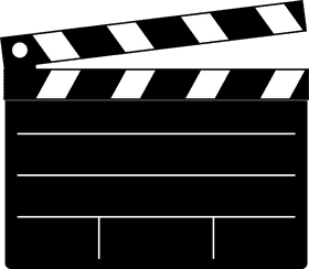 Classic Movie Clapperboard Ready for Action PNG