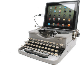Retro Keyboard Merging Classic Typewriter with Modern Technology PNG