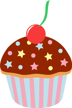 Colorful Cupcake Stand Delight PNG