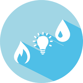 Energy Sources Illuminating Flame and Water PNG