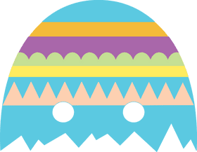 Easter Egg Delight in Vibrant Colors PNG