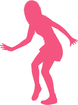Dynamic Dance Moves in Silhouette PNG