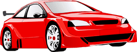 Speedy Red Racer Car Design PNG