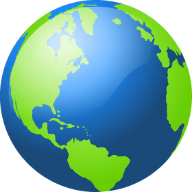 Vibrant Earth A Blue and Green Planet PNG