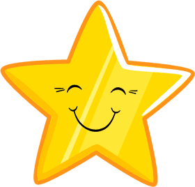 Smiley Star of Joy and Happiness PNG