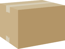 Simple and Sturdy Cardboard Box Design PNG