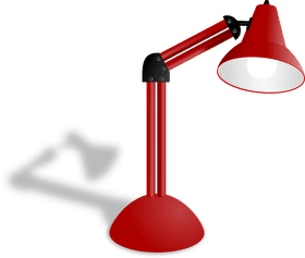 Vibrant Red Lamp and Light Radiance PNG