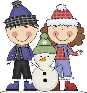 Winter Wonderland Fun with Friends PNG