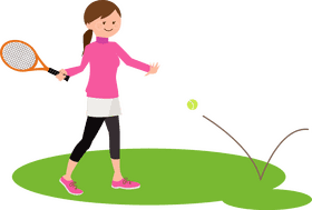 Tennis Fun A Joyful Game in Action PNG