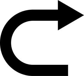 Curved Arrow Direction Indicating Change PNG