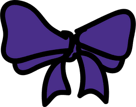 Creative Purple Bow Design PNG