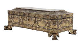 Chinese Antique Decorative Storage Chest PNG
