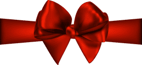 Radiant Red Ribbon Elegance PNG