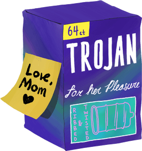 Colorful Box of Pleasure and Love PNG