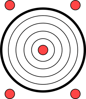 Red Circles on Target Framework PNG