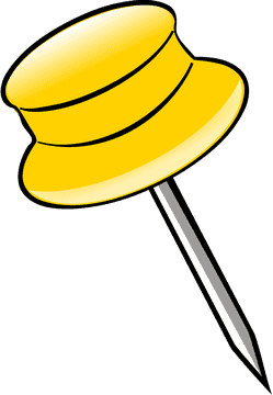 Bright Yellow Push Pin Essentials PNG