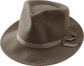 Classic Brown Fedora Hat PNG