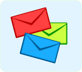 Colorful Envelope Mail Collection PNG
