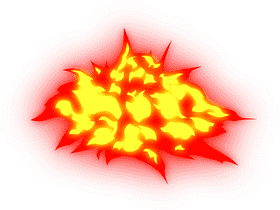 Fiery Eruption of the Volcano PNG