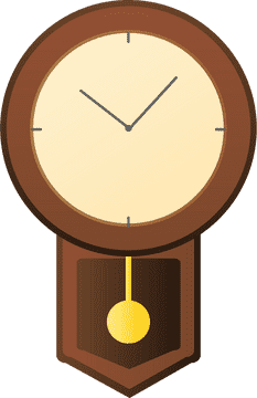 Classic Pendulum Clock Design PNG