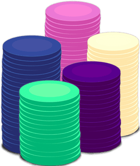 Casino Roulette A Stack of Winning Chips PNG
