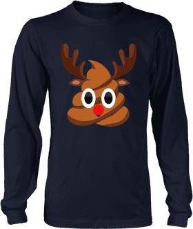 Festive Poop with Antlers PNG