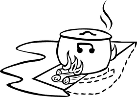 Campfire Cooking A Cozy Culinary Adventure PNG