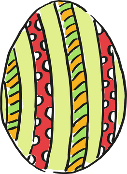 Colorful Easter Egg Delight PNG