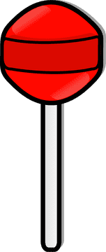 Bright Red Lollipop Delight PNG