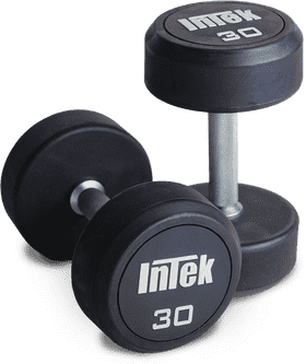 Strength Training at the Gym with InTek Dumbbells PNG
