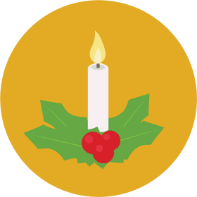 Candle of Holiday Cheer and Warmth PNG